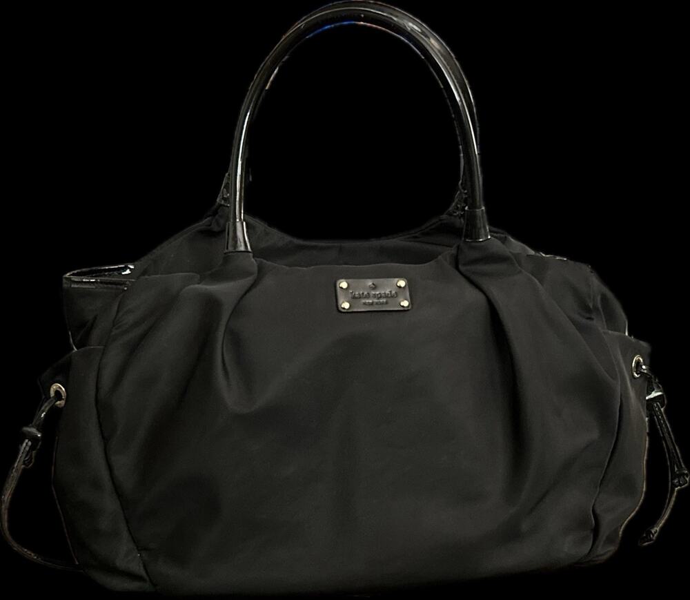 Kate Spade New York Nylon Weekender Travel Diaper Bag Tote Black